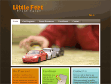 Tablet Screenshot of littlefeetchildcare.com